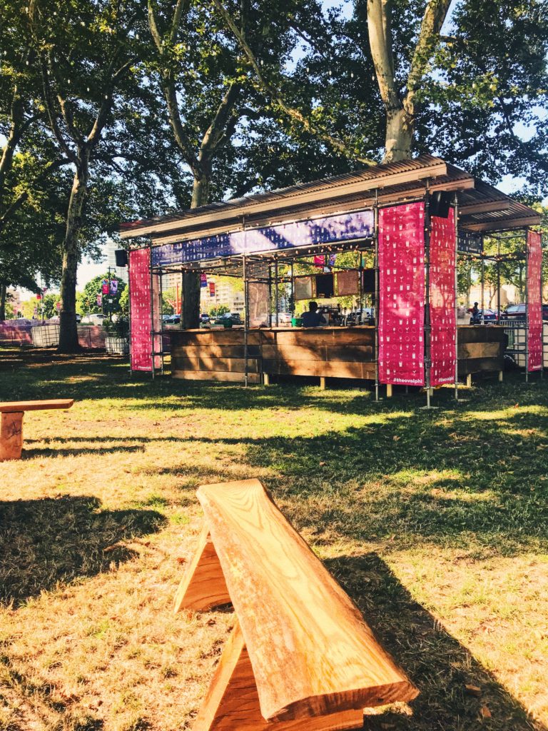 Beer garden at the Oval+