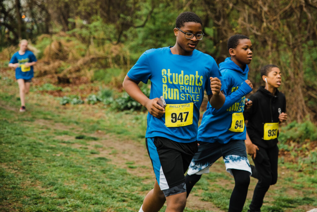 Students during a race. Photo by Heather McBride.